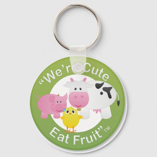 Wir sind Niedlich, essen wir Obst Schlüsselanhänger (Vorderseite)
