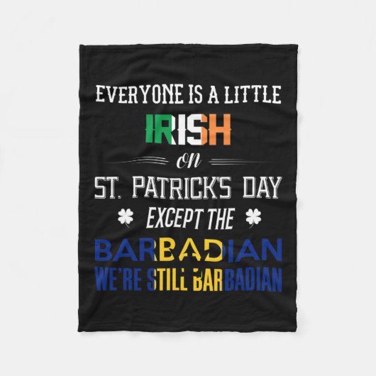 Wir sind noch Barbadian am St. Patrick's Day Barba Fleecedecke (Vorderseite)