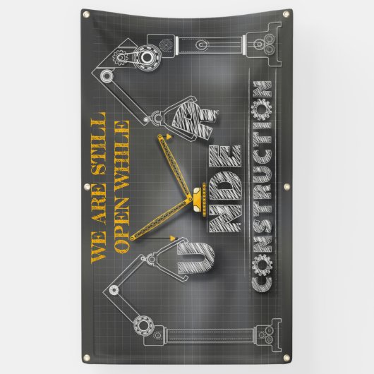 Wir sind noch während der Bauphase offen Banner