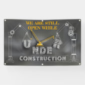 Wir sind noch während der Bauphase offen Banner (Horizontal)