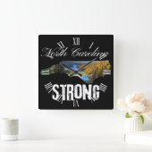 Wir sind North Carolina stark Quadratische Wanduhr (Zuhause)