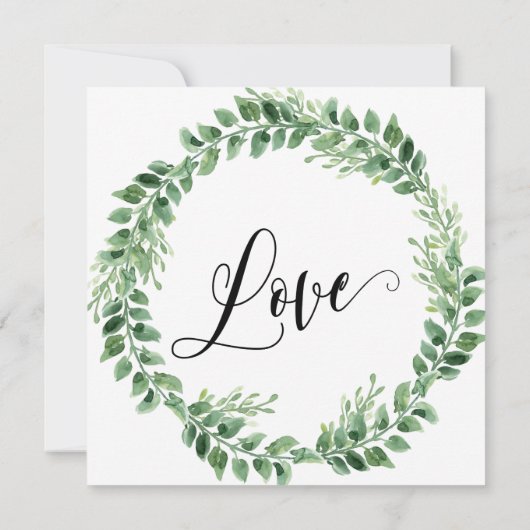 Wir sind nur ein Verheirateter Empfang mit grünem  Einladung (Rückseite)