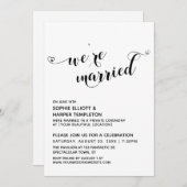Wir sind nur Verheirateter Empfang für HerzTypogra Einladung (Vorne/Hinten)