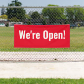 Wir sind offen! Banner (Insitu)