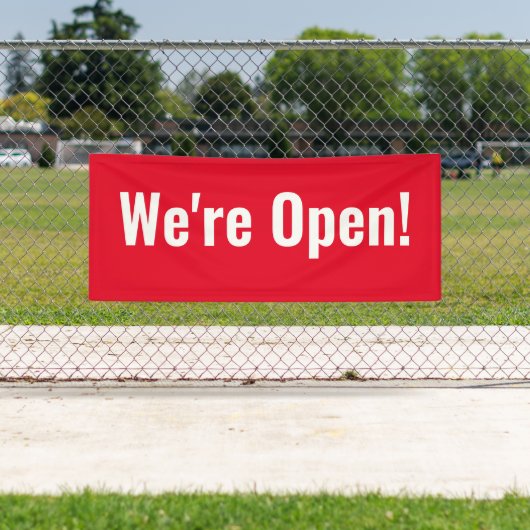 Wir sind offen! Banner (Insitu)