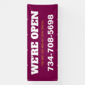 Wir sind offen Custom Restaurant Banner (Vertikal)