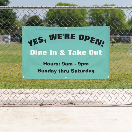 Wir sind offen für Essen und Ausgehen Banner (Insitu)