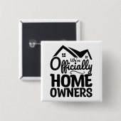 Wir sind offiziell Hauseigentümer Coole Familienmi Button (Vorne & Hinten)
