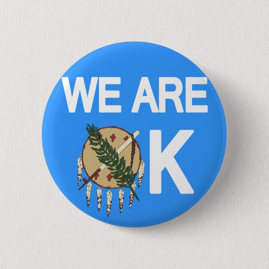 "Wir sind OKAY" Oklahoma-Tornado-Entlastungs-Knopf Button (Vorderseite)