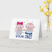 Wir sind One Boy & Girl Card Karte (Gelbe Blume)