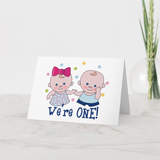Wir sind One Boy & Girl Card Karte (Vorderseite)