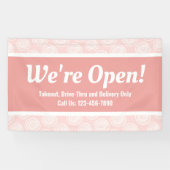 Wir sind Open Business Pink Wirbel Banner (Horizontal)