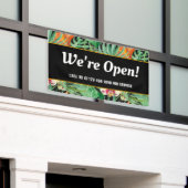 Wir sind Open Business Tropical Floral Banner (Äußeres Gebäude)