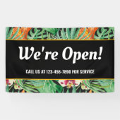 Wir sind Open Business Tropical Floral Banner (Horizontal)