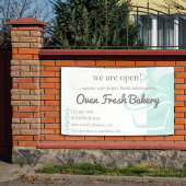 Wir sind Open Minze Green Cupcake Bäckerei Busines Banner