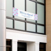 Wir sind Open Retro Flamingos Geschäft Banner (Äußeres Gebäude)