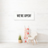 Wir sind Open Simple Minimal Minimalistisch Busine Banner (Insitu)