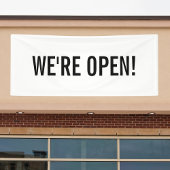 Wir sind Open Simple Minimal Minimalistisch Busine Banner