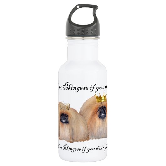 Wir sind Pekingese Edelstahlflasche (Vorderseite)