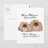 Wir sind Pekingese Postkarte (Vorne/Hinten)