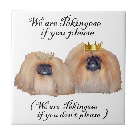 Wir sind Pekingesen Fliese (Vorderseite)