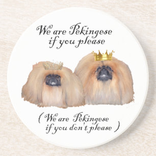 Wir sind Pekingesen Sandstein Untersetzer