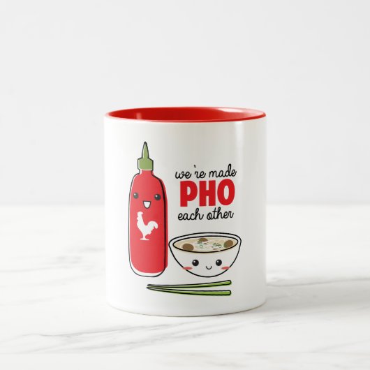 Wir sind PHO-Made Zweifarbige Tasse (Mittel)