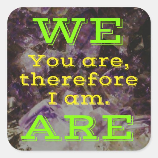 WIR SIND QUADRATISCHER AUFKLEBER (Vorderseite)