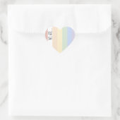 "Wir sind..." Rainbow Heart Aufkleber (Tasche)