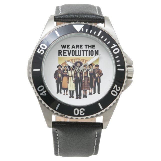 wir sind Revolution Armbanduhr (Vorderseite)