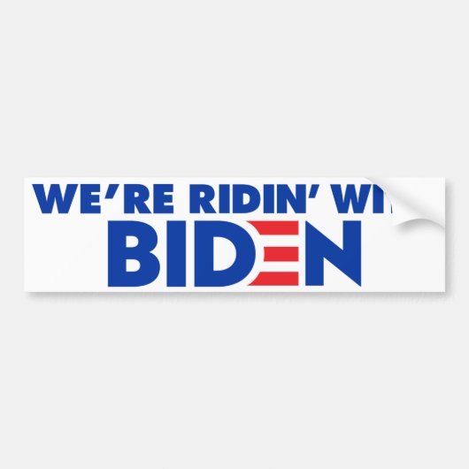 Wir sind Ridin' mit Biden 2024 Autoaufkleber (Vorne)