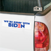 Wir sind Ridin' mit Biden 2024 Autoaufkleber (Auf Lkw)