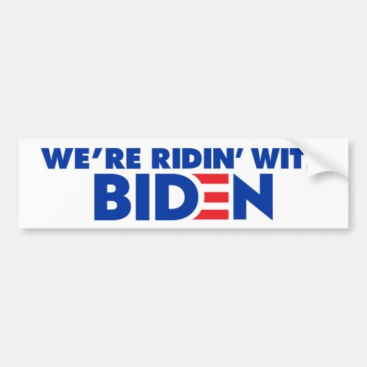 Wir sind Ridin' mit Biden 2024 Autoaufkleber (Vorne)