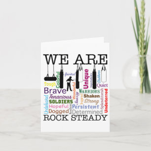 Wir sind Rock Steady Women's Boxing Word Art Karte