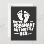 Wir sind schwanger, aber meistens ihr lustiger Vat Ankündigungspostkarte (Vorne/Hinten)