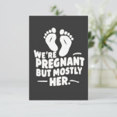 Wir sind schwanger, aber meistens ihr lustiger Vat Einladung (Stehend Vorderseite)