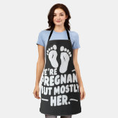 Wir sind schwanger, aber meistens ihr lustiger Vat Schürze (Getragen)