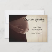 wir sind schwanger, geben Sie den Babynamen Datum  Ankündigung (Rückseite)