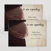 wir sind schwanger, geben Sie den Babynamen Datum  Ankündigung (Vorne/Hinten)