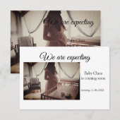 wir sind schwanger, geben Sie den Babynamen Datum  Ankündigung (Vorne/Hinten)