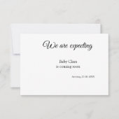 wir sind schwanger, geben Sie den Babynamen Datum  Ankündigung (Vorderseite)