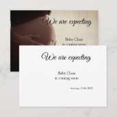 wir sind schwanger, geben Sie den Babynamen Datum  Ankündigung (Vorne/Hinten)