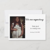 wir sind schwanger, geben Sie den Babynamen Datum Ankündigung (Rückseite)