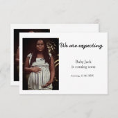 wir sind schwanger, geben Sie den Babynamen Datum Ankündigung (Vorne/Hinten)