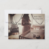 wir sind schwanger, geben Sie den Babynamen Datum  Ankündigung (Vorderseite)