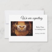 wir sind schwanger, geben Sie den Babynamen Datum  Ankündigung (Vorderseite)