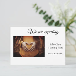 wir sind schwanger, geben Sie den Babynamen Datum  Ankündigung