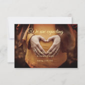 wir sind schwanger, geben Sie den Babynamen Datum  Ankündigung (Vorderseite)