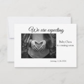 wir sind schwanger, geben Sie den Babynamen Datum  Ankündigung (Vorderseite)