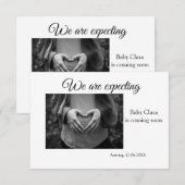 wir sind schwanger, geben Sie den Babynamen Datum  Ankündigung (Vorne/Hinten)